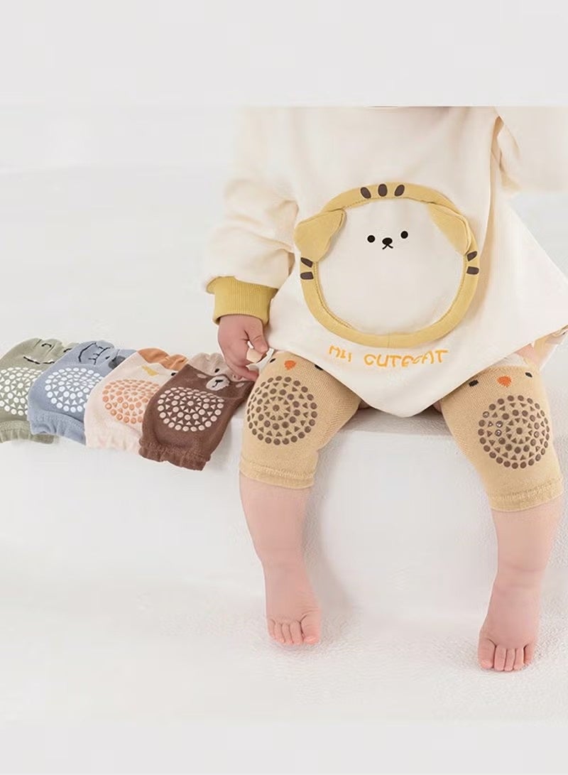 Gonice 5 Pairs Baby Knee Pads for Crawling, Breathable Summer Baby Crawling Knee Pads, Anti Slip Adjustable Knee Pads, High Elastic Soft Baby Knee Protectors, Leg Warmers for Baby Toddler Girls Boys - Image 4