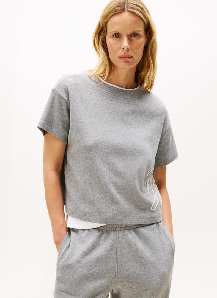 تومي هيلفيغر تيشيرت بياقة دائرية برسومات - Image 1