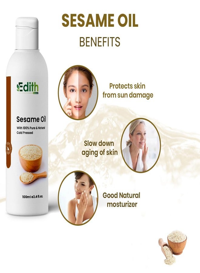 EDITH زيت السمسم للشعر من إديث ناتشورال - إكسير مغذي لشعر قوي ونابض بالحياة - مستخلصات نقية 100% - Image 3