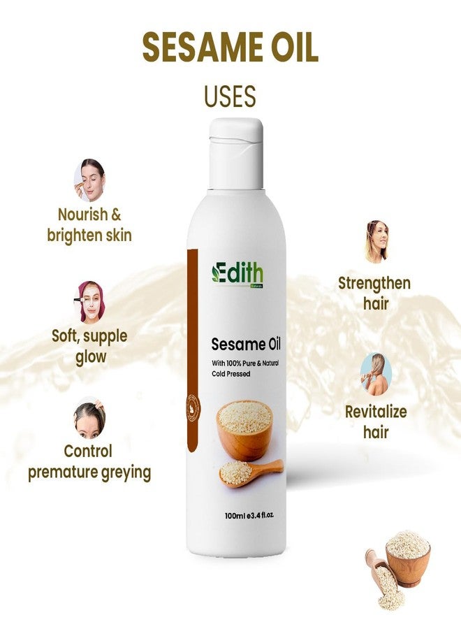 EDITH زيت السمسم للشعر من إديث ناتشورال - إكسير مغذي لشعر قوي ونابض بالحياة - مستخلصات نقية 100% - Image 5