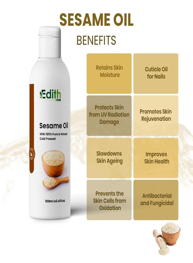 EDITH زيت السمسم للشعر من إديث ناتشورال - إكسير مغذي لشعر قوي ونابض بالحياة - مستخلصات نقية 100% - Image 4