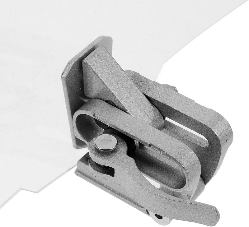 Motorcycle Windshield Deflector with White Silver Bracket, Adjustable Clip-on Windscreen Extension for Motorcycle Airflow Control and Riding Safety - Image 3