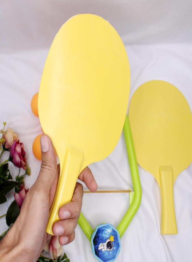 فولي مجموعة تدريب تنس الطاولة المعلقة للأطفال، لعبة تنس طاولة محمولة مع مضرب وكرات و6 كرات تنس طاولة وزوج واحد من المضارب، مناسبة للاستخدام الداخلي بالكامل. - Image 5