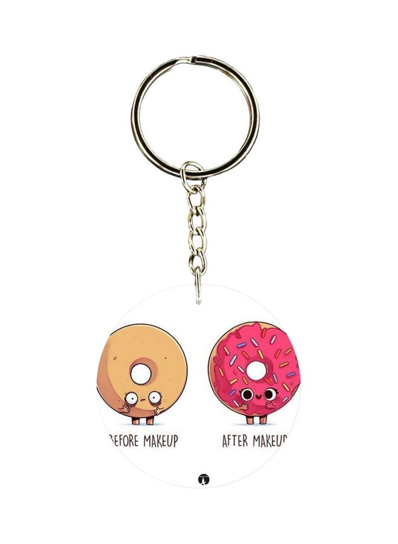 Donuts Printed Double-Sided Keychain