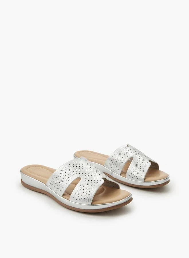 لو كونفورت Women Perforated Slide Sandals