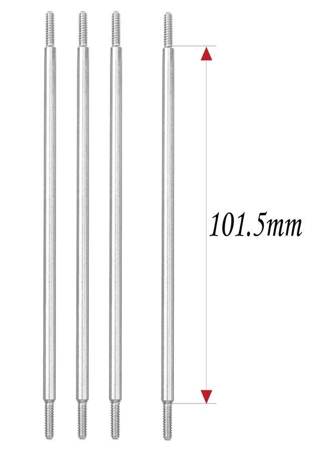 في جو هوبي 8 قطع من وصلة قضيب سحب هيكل قاعدة العجلات من الفولاذ المقاوم للصدأ 324 من Vgoohobby متوافقة مع سيارة Traxxas TRX-4 Defender Tactical S201 1/10 RC Crawler - Image 4