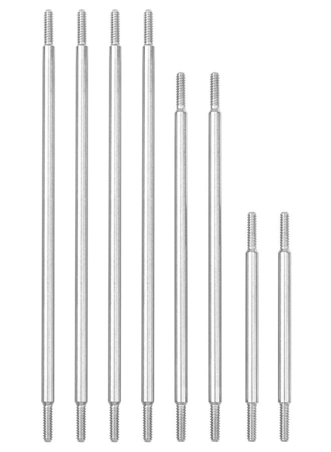 في جو هوبي 8 قطع من وصلة قضيب سحب هيكل قاعدة العجلات من الفولاذ المقاوم للصدأ 324 من Vgoohobby متوافقة مع سيارة Traxxas TRX-4 Defender Tactical S201 1/10 RC Crawler - Image 1