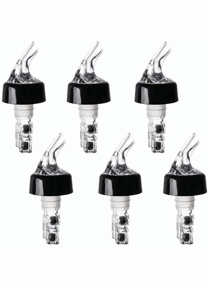Excefore Measured Bottle Pourer, Liquor Pourers 1oz/30ml Automatic Liquor Bottle Pourers Bottle Jigger Quick Shot Spirit Measure Pourer for Wine Cocktail Gin Jigger 6 Pcs  - Image 1