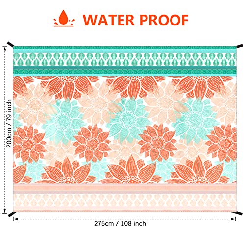 HIHOHO Beach Blanket Waterproof Sandproof Extra Large Beach Mat 79 X 83120x108for 18 Adults Quick Drying Durable Outdoor Picnic Mat for Beach Travel Camping Hiking - Image 3