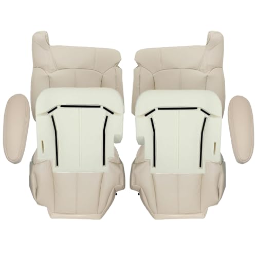 AOUTTUOA (8PCS Driver and Passenger Bottom and Top Lean Back and Armrest Light Tan 522 or 922 & Foam Compatible with Chevy Tahoe Suburban 1500 2500 LT LS Z71 2WD 4X4 1999 2000 2001 2002 - Image 1