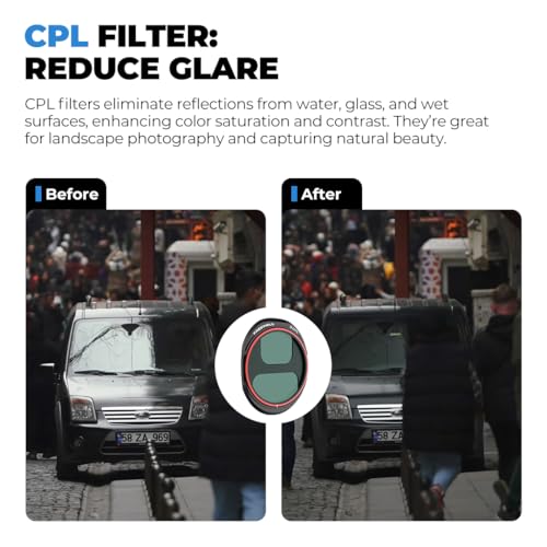 Freewell Everyday Filters for DJI Mavic 4 Pro - ND1000, LPR, Glow Mist 1/4, and CPL - Premium Lens Filters for Cinematic Shots, Enhanced Color, and Glare Reduction - Image 2
