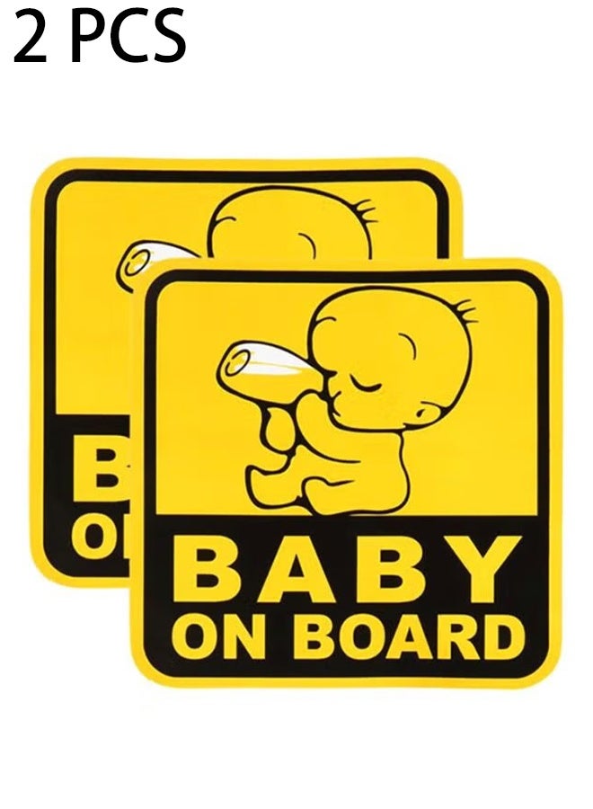 KANGLI 2-Piece Baby On Board Car Sticker Car Truck Window Graphic Bumper Window Decals ，Auto Decals Stickers. - Image 1