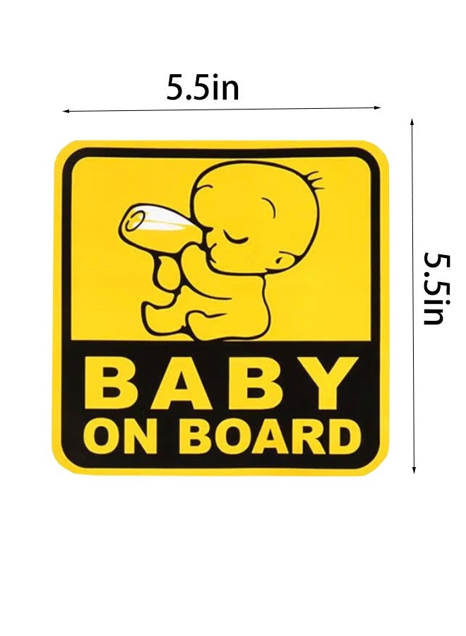 KANGLI 2-Piece Baby On Board Car Sticker Car Truck Window Graphic Bumper Window Decals ，Auto Decals Stickers. - Image 5