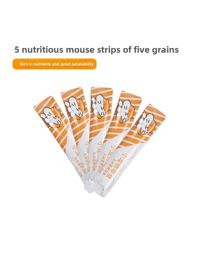 Hamster Snacks And Food Nutrition Wafer Biscuits Food Golden Bear Grinding Stick Supplies Daquan Cuttlefish Mouse Special-Color:Hamster Nutritional Mouse Strips 5-pack  - Image 1
