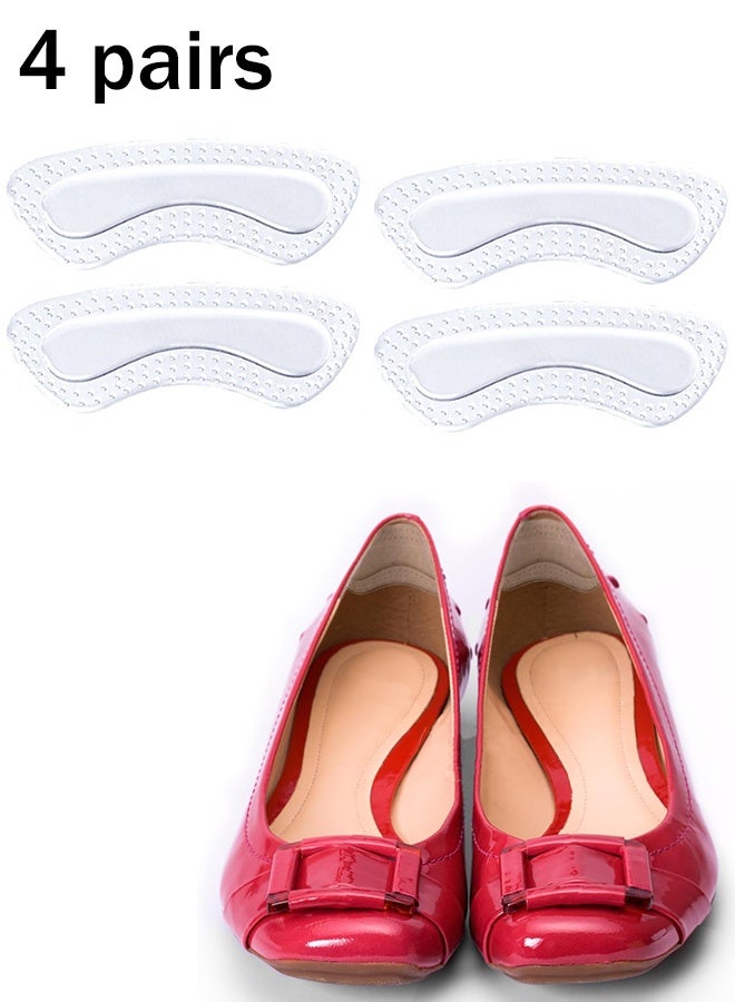 KANGLI 4 Pairs Heel Protector, Shoe Pad, Heel Pad for Blister Prevention, Invisible Silicone Heel Cushion, Transparent Inserts for Loose Shoes and High Heels - Image 1
