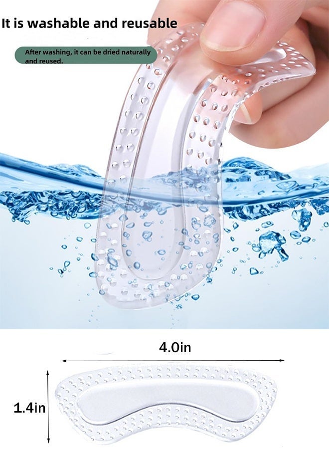 KANGLI 4 Pairs Heel Protector, Shoe Pad, Heel Pad for Blister Prevention, Invisible Silicone Heel Cushion, Transparent Inserts for Loose Shoes and High Heels - Image 5