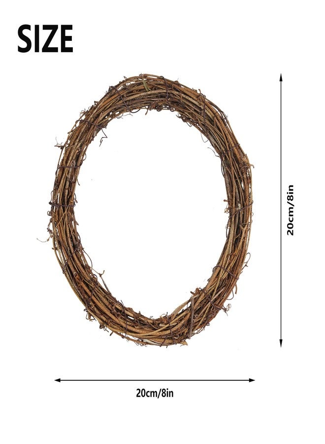 Marrywindix Grapevine Wreath Set, Marrywindix 6 Pieces Natural Vine Branch Wreath Christmas DIY Rattan Wreath Garland for Christmas Holiday Craft Wedding Decor (8 in.) - Image 2
