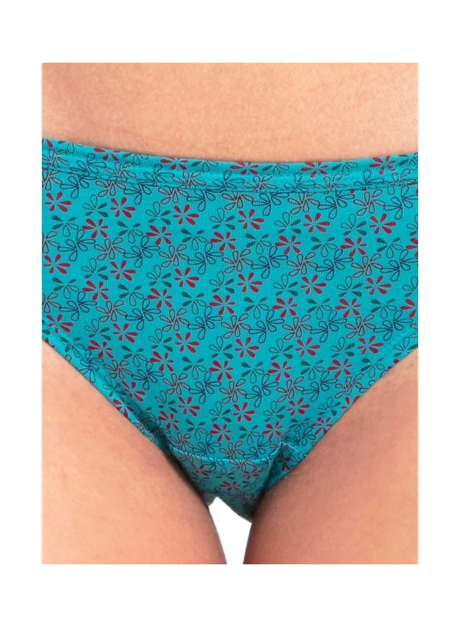 Jockey Dark Prints 1410 Women Medium Coverage Super Combed Cotton Mid Waist Bikini with Concealed Waistband Pack of 3 for Women | Best Price UAE