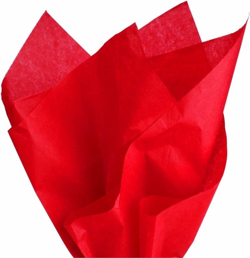 PMLAND Gift Wrapping Tissue Paper - Red Color - 20 Inches x 26 Inches 60 Sheets - Image 1