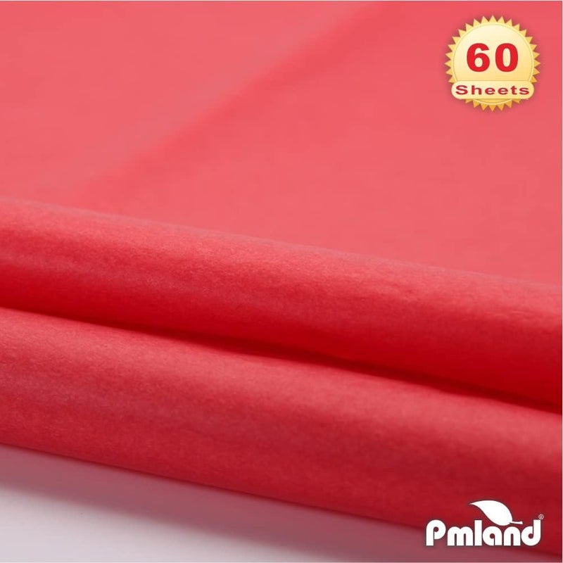 PMLAND Gift Wrapping Tissue Paper - Red Color - 20 Inches x 26 Inches 60 Sheets - Image 3