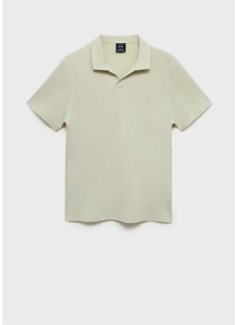 Mango Man Piqué Polo Shirt  - Image 5
