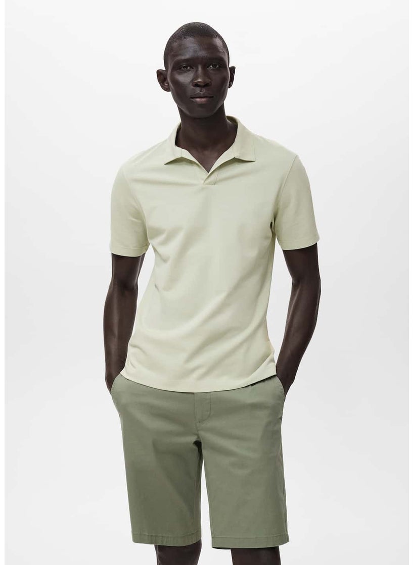 Mango Man Piqué Polo Shirt  - Image 1