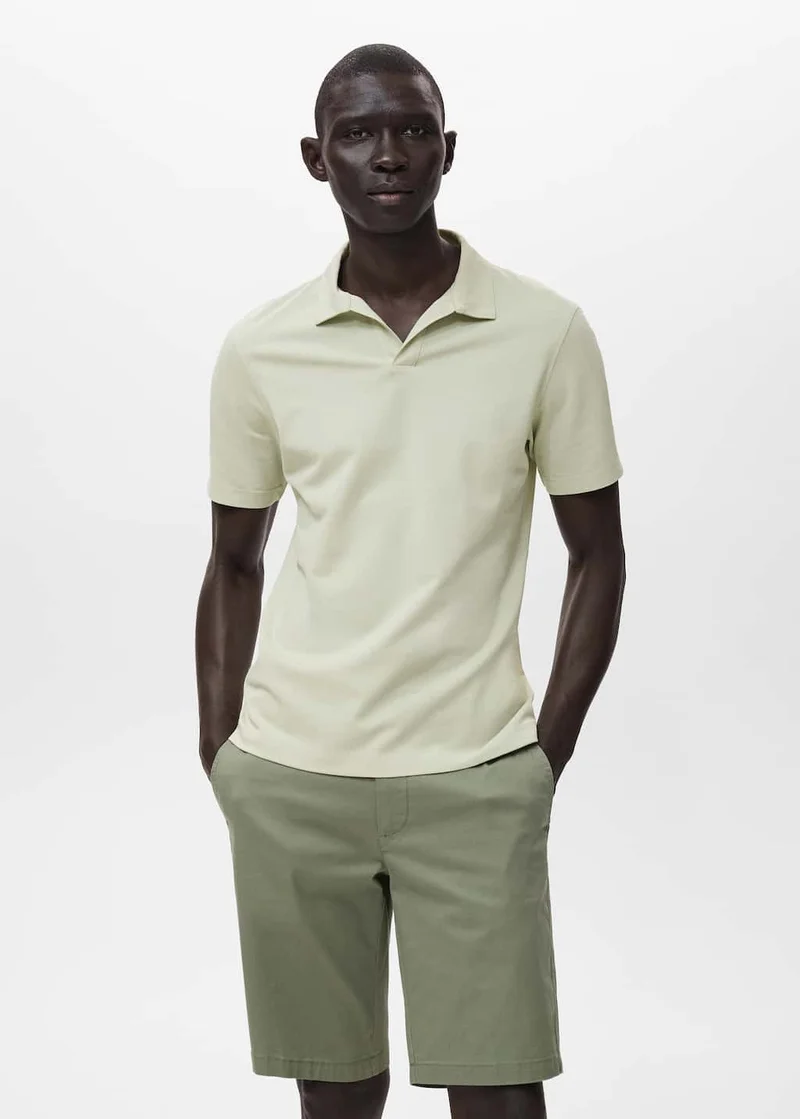 Mango Man Piqué Polo Shirt