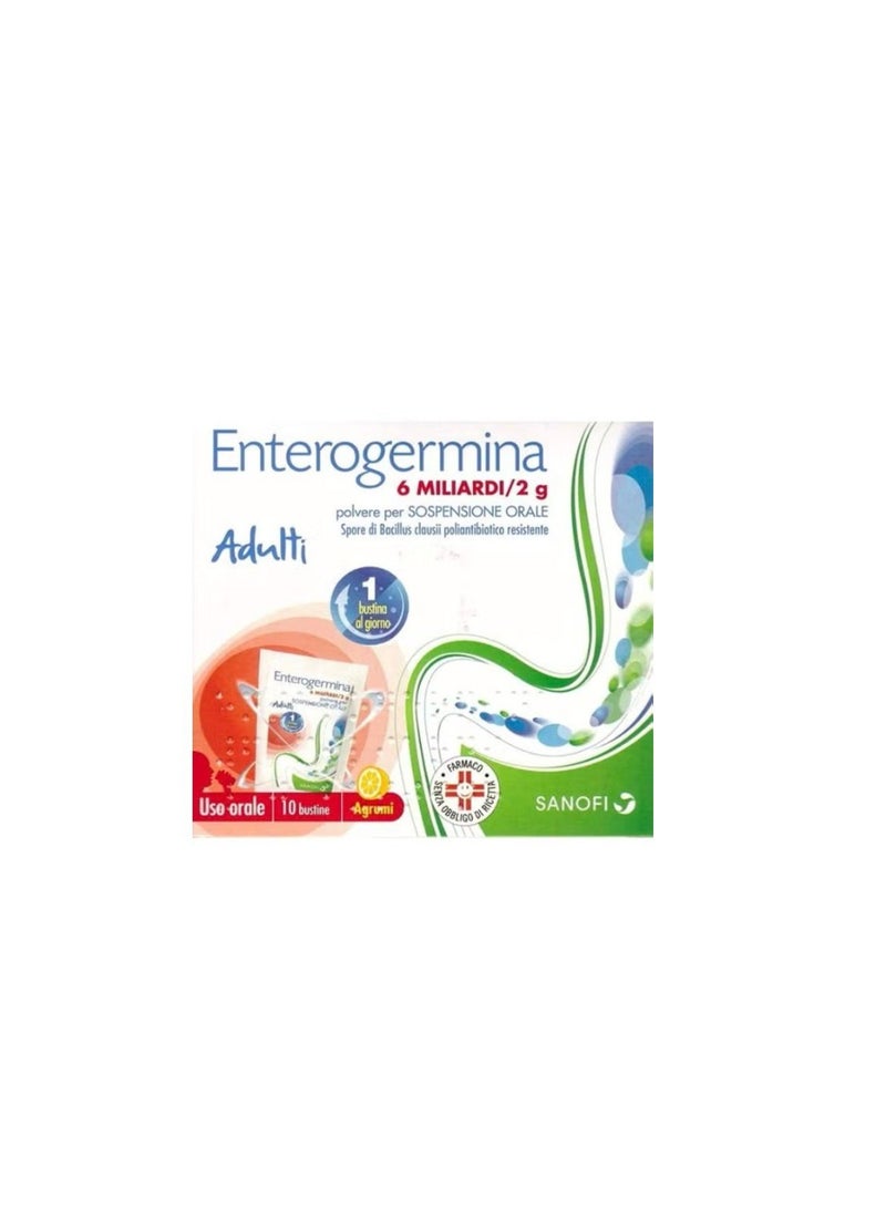sanofi ENTEROGERMINA ADULT SACHET 10S