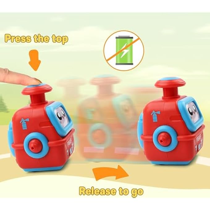 PRESS AND GO ROBOT TOY FOR TODDLERS, 4 PCS BABY PUSH TOY CARS FOR 18M+ YEAR OLD, FRICTION POWERED ROBOT VEHICLES, EDUCATIONAL TOYS FOR BOY & GIRL PULL BACK CARS TOYS, 1ST BIRTHDAY GIFTS FOR KIDS - Image 3