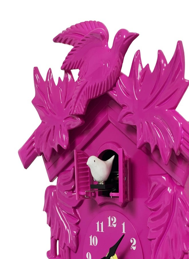 Walplus 20x37 cm Cuckoo Clock Wall Home Decoration DIY Living Bedroom Office Décor Plastic Kids Room Gift, Pink - Image 3