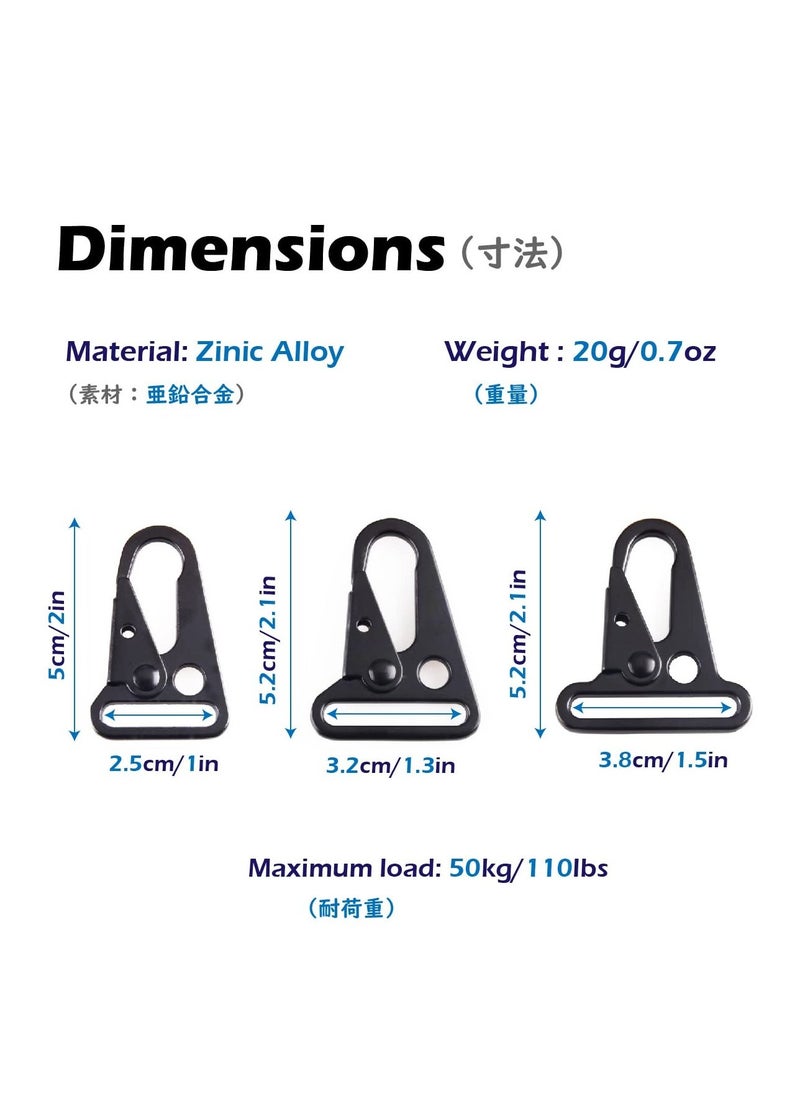 Generic Paracord Clips, Enlarged Mouth Clips Hook Heavy Duty Sling Clasp Olecranon Hook Snap Hooks Sling Clips for Paracord Outdoors Bag Backpack Use Your Outdoor Enjoy a Relaxing Trip (12 Pack) - Image 1