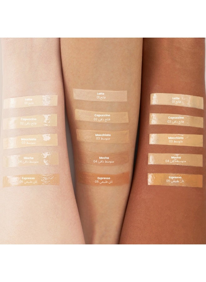 loca Dreamy Glowy Skin Ultra Weightless Foundation Latte - Light Warm (01) - Image 3