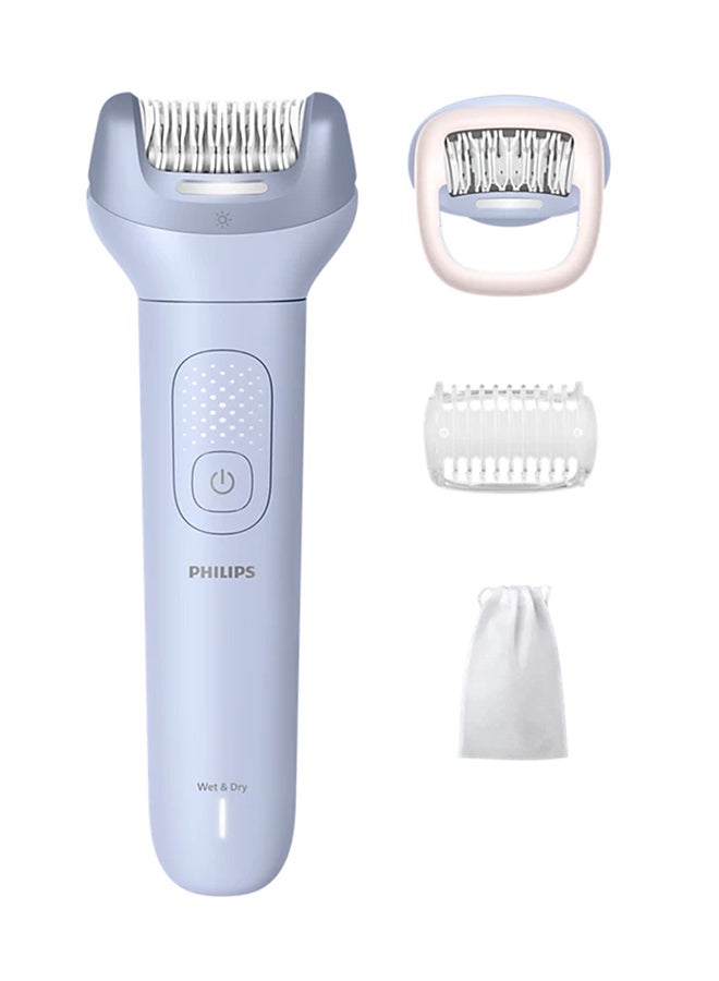 Philips Epilator 8000 Series - Cordless Wet and Dry Electric Epilator, Hair Removal for Legs and Body, with ProGuide, 3 Accessories, 60 min. Runtime, Blue -BRE708/00 - Image 1