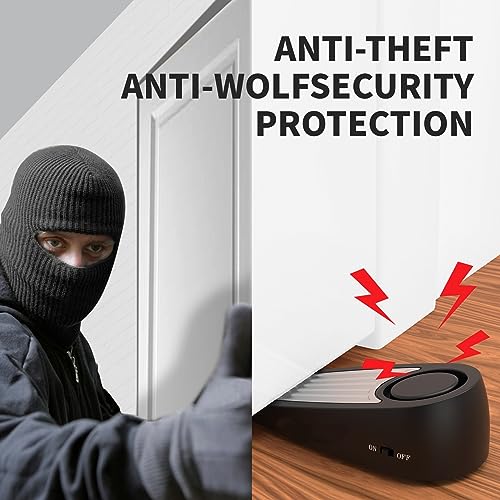Lancoon Door Stop Alarm for Home Security 130dB Loud Clear Personal Security Simple Installation Responsive Portable for House Bedroom Hotel Floor Wedge Easy Operation - Image 3