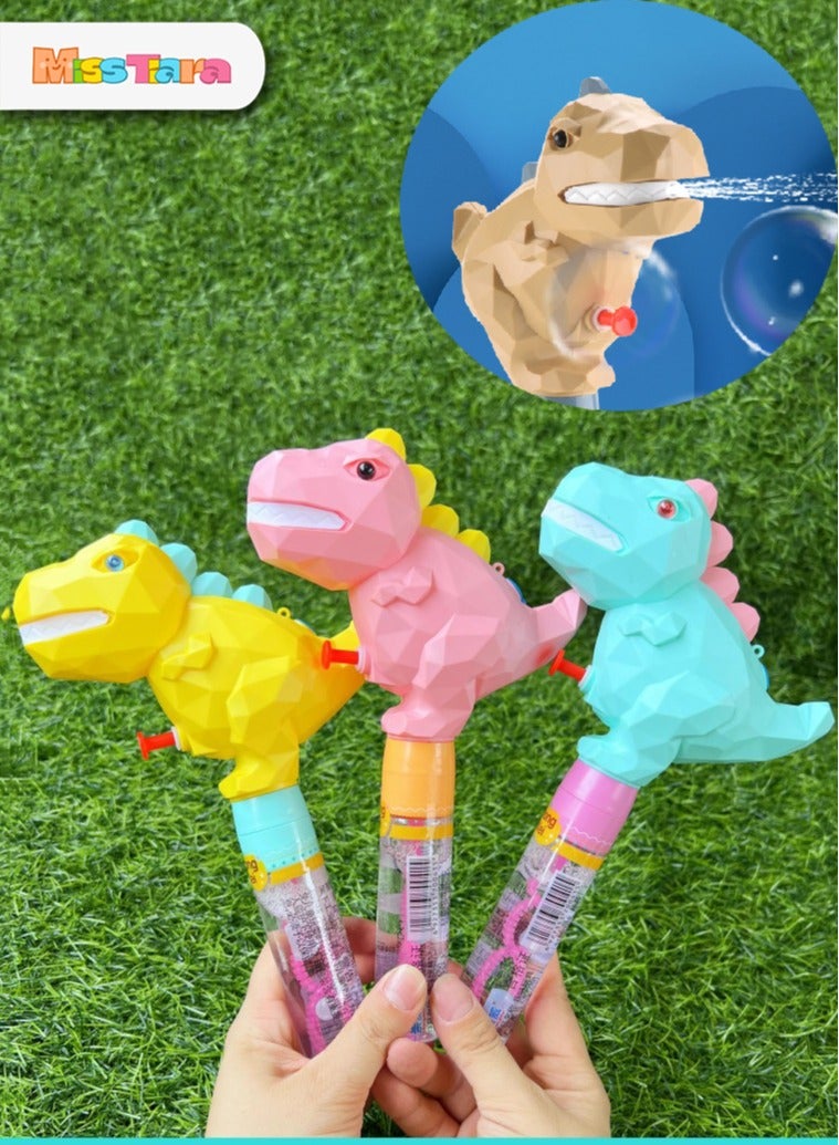MissTiara 6 Pcs T-rex and Unicorn Flying Saucer Bubble Wand Bubble Water Toy Party Favors for Kids Bubble Wands Toy, Party Favors, Goodie Bags Fillers, Birthday Day Gifts and Prize - Image 2