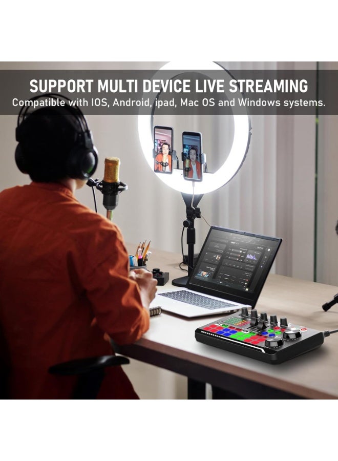 كيلا حزمة معدات البودكاست، واجهة صوتية وميكروفون مكثف BM800 مع حامل ثلاثي القوائم، حزمة استوديو تسجيل احترافي للبث المباشر والبث والتسجيل ويوتيوب وتيك توك - Image 5