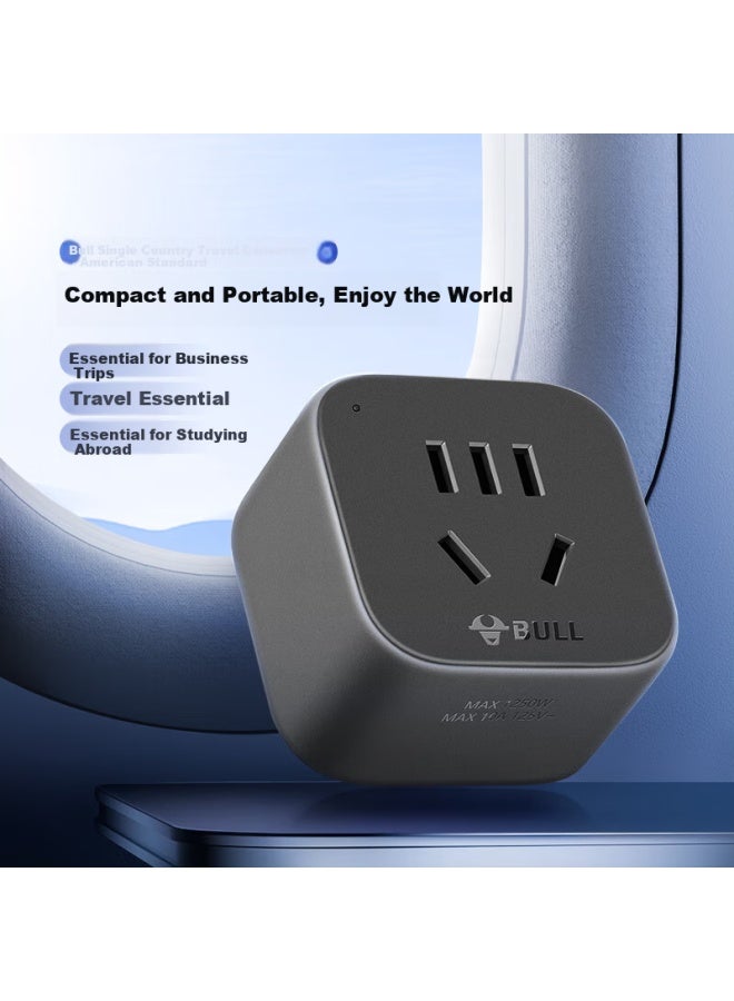 Bull American Standard Travel Power Converter Socket/adapter, Suitable For American Standard Regions Such As The United States, Canada, Japan, And Some Parts Of China Gn-905a