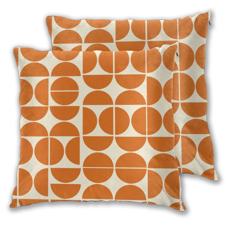 Droerfes Mid Century Abstract Throw Pillow Covers Set of 2 Couch Pillow Case Decoration Cushion Covers for Sofa Home Living Room Bedroom Outdoor 18X18 Inch - Image 2