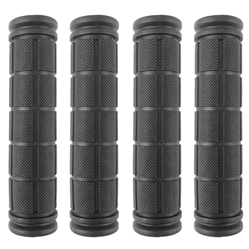 Kasteco 2 Pairs Bicycle Handle Bar Grips Mushroom Grips for BMX/MTB/Road Mountain Bikes, Black - Image 1