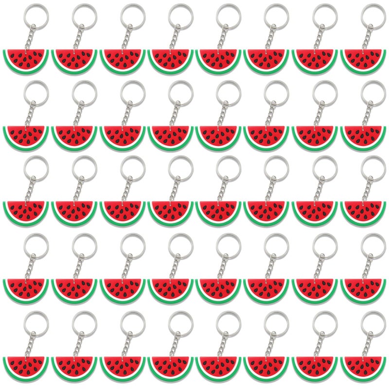 CiciBear 40 Pack Watermelon Themed Keychains for Guests Summer Party Baby Shower School Party Kids Birthday - Image 2