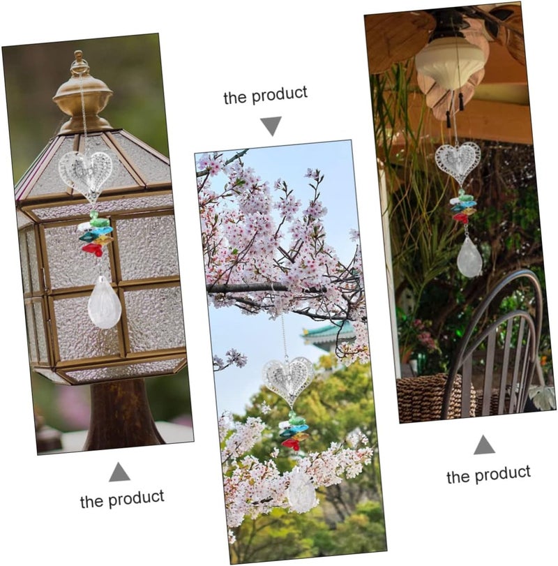 klarako 2pcs Crystals Clear Glass Prism Suncatchers Pendants Chain for Ball Window Ornament Garden Hanging Prisms Lamp Chandelier Office Home with Pendant Car Decor Crystal Suncatcher - Image 3
