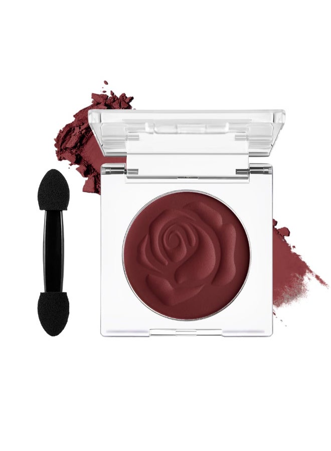 DE'LANCI DELANCI Dark Red Eyeshadow Matte Single Crimson Red Eyeshadow Palette Applicator Intense Blendable Burgunry Shade Red Eye Makeup for Halloween Bruise Makeup Vampire Zombie Goth SFX Body Paint 07 - Image 2