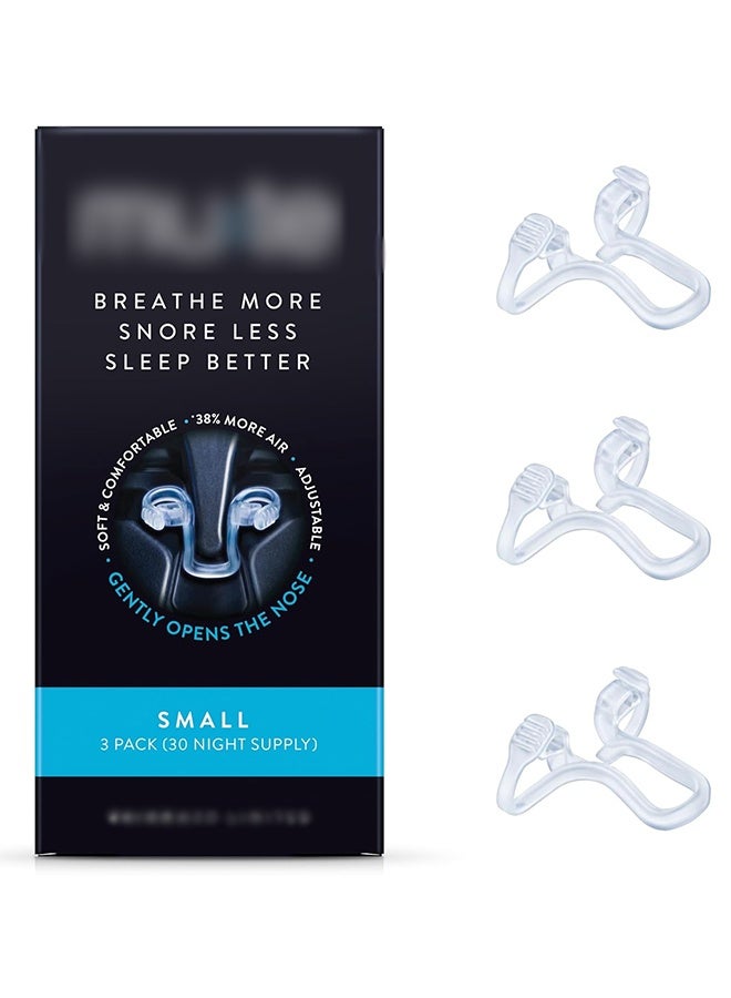 Unique 3 Pcs Nasal Dilator Snoring Solution | Starter Pack | Snore Less & Sleep Better | Nasal Strip Alternative | Comfortable Breathing Aids for Better Sleep & Improved Airflow - Transparent / Size S - Image 1