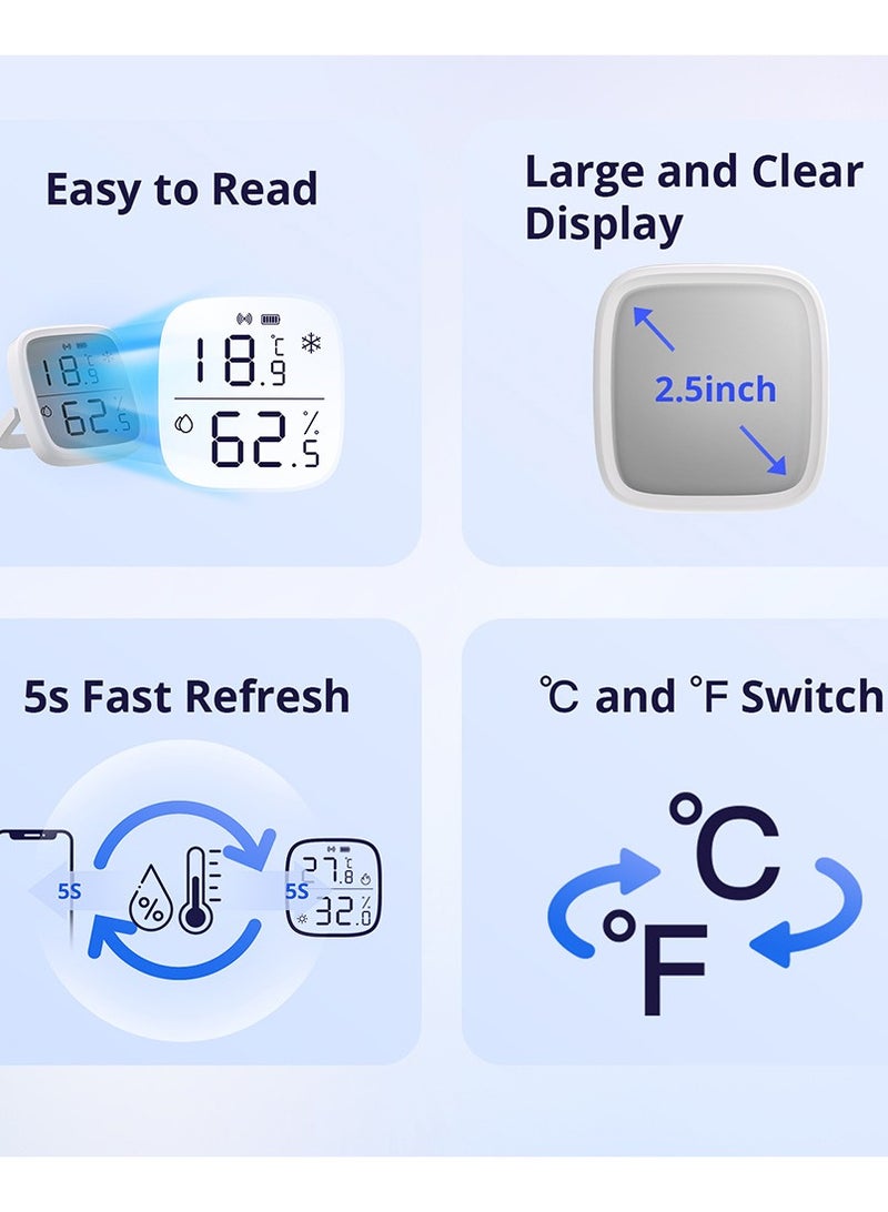 SONOFF Zigbee Indoor Temperature Humidity Sensor, SNZB-02D LCD Wireless Smart Thermometer Hygrometer, Compatible with Alexa & Google Home for Remote Monitoring and Home Automation  - Image 5