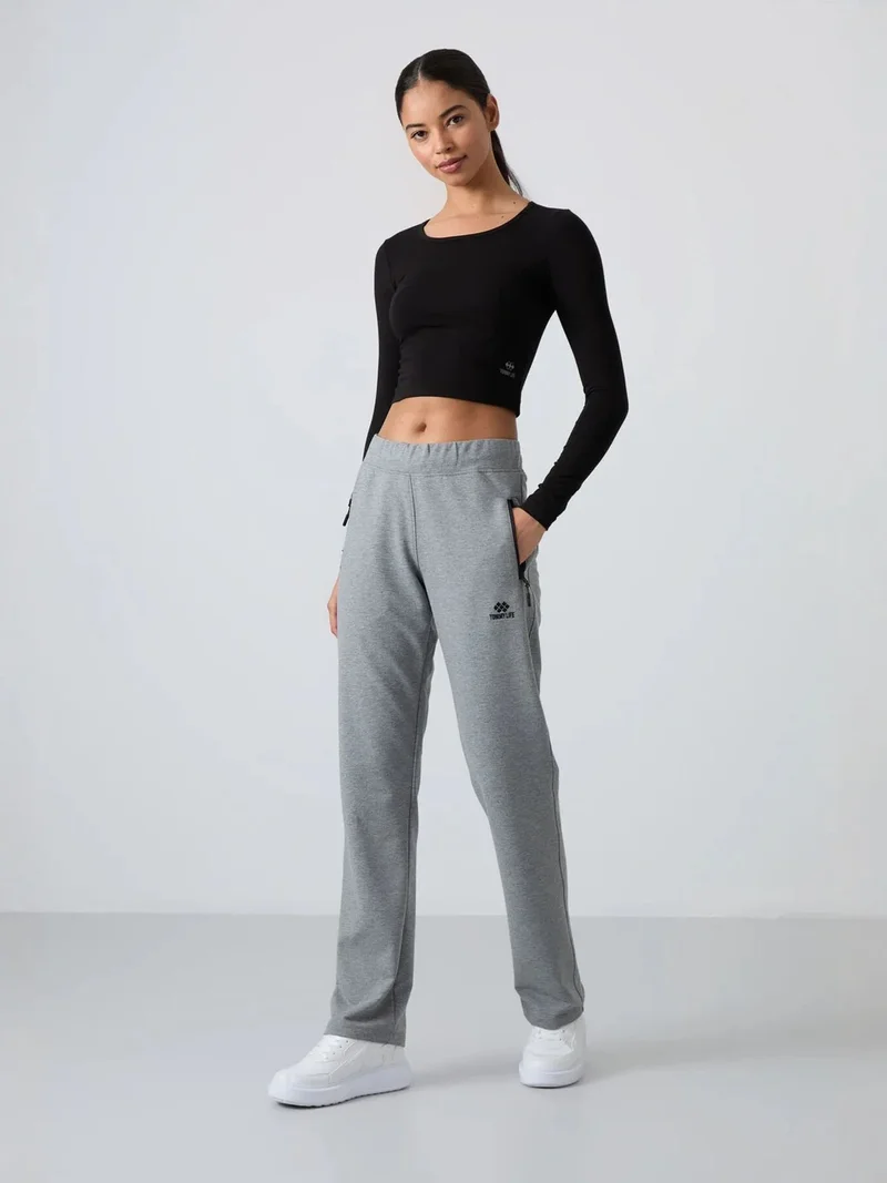 تومي لايف TOMMY Women's Straight-leg Fleece Sweatpants