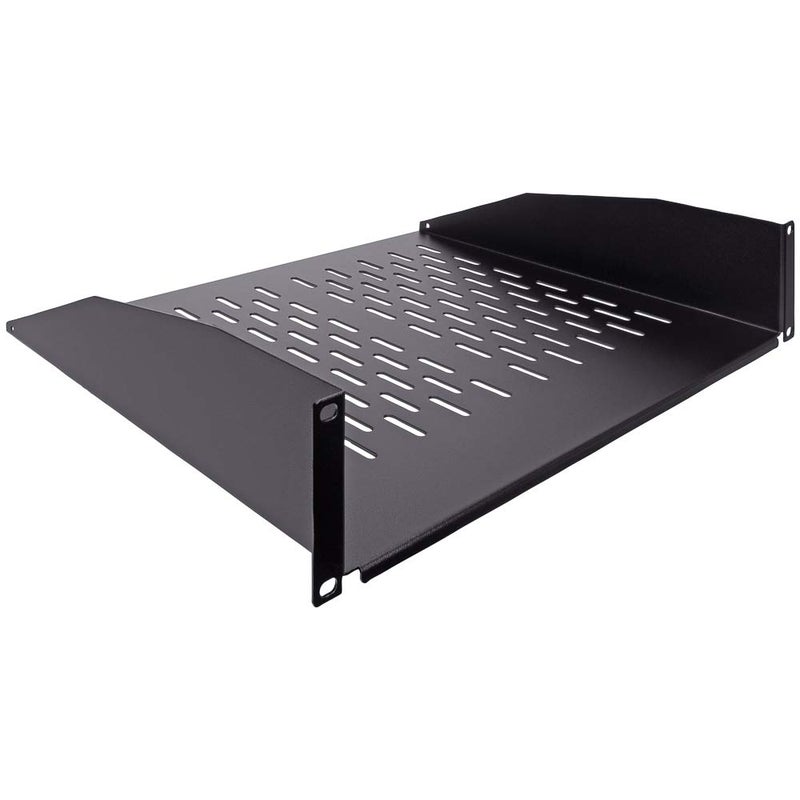 NavePoint 2U 19-Inch Universal Vented Rack Mount Cantilever Server Cabinet Shelf 14-Inches Deep Black - Image 2