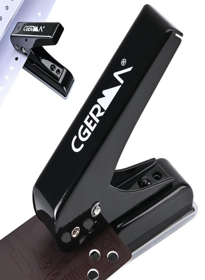 Cgerma 1/4" Single Hole Punch, 30 Sheet Capacity, Heavy Duty Paper Hole Puncher, Black - Image 1