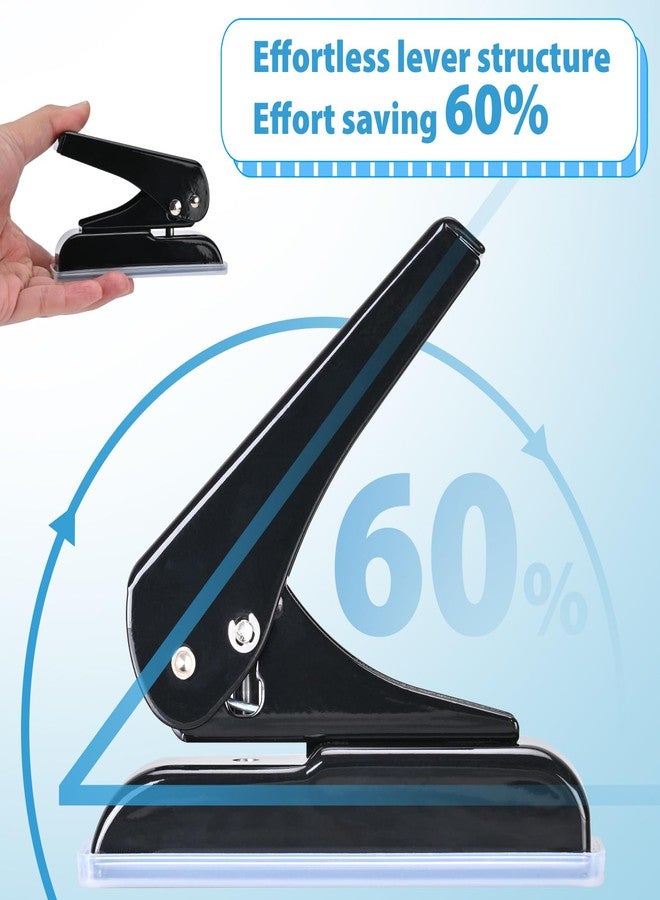 Cgerma 1/4" Single Hole Punch, 30 Sheet Capacity, Heavy Duty Paper Hole Puncher, Black - Image 3