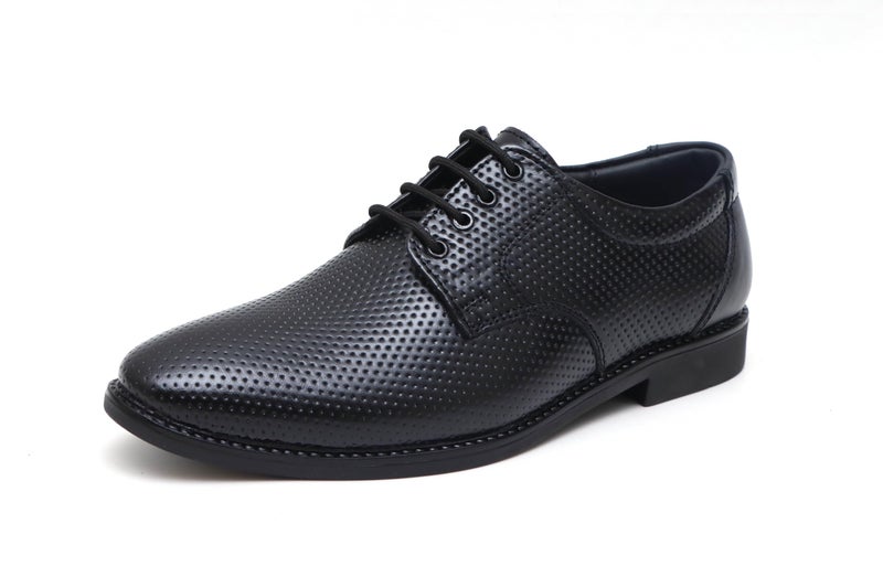 ARAMISH Leather Black Formal Derby Shoes for Boys - 4 UK - Image 1