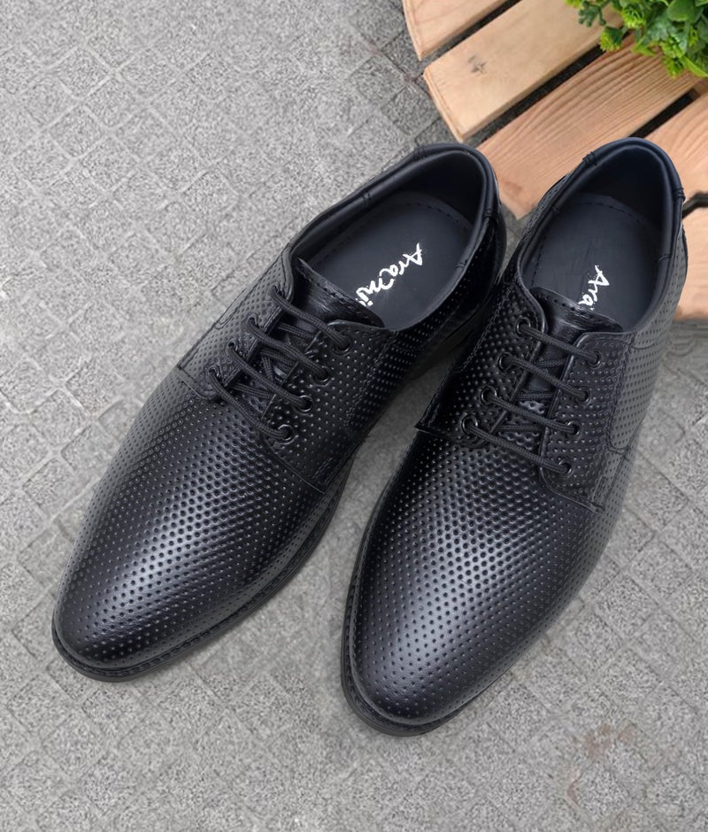 ARAMISH Leather Black Formal Derby Shoes for Boys - 4 UK - Image 3